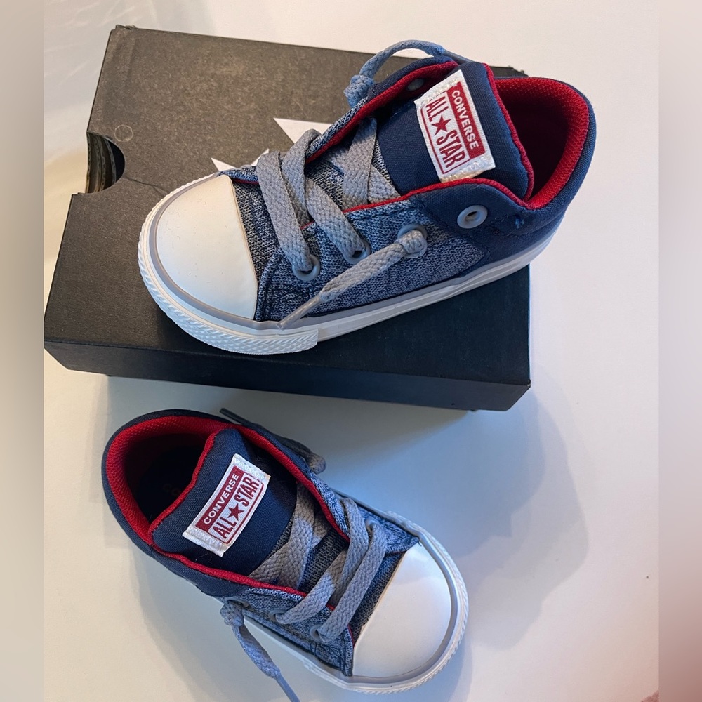 Converse Chuck Taylor All Star High Street Slip Kids 6 Shoes Navy Blue 660721F